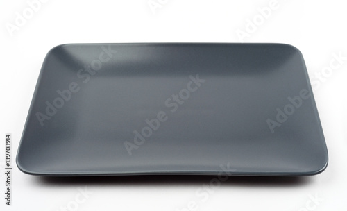 empty rectangular black plate