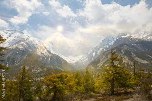 Annapurna mountains in the Himalayas of Nepal. © jura_taranik