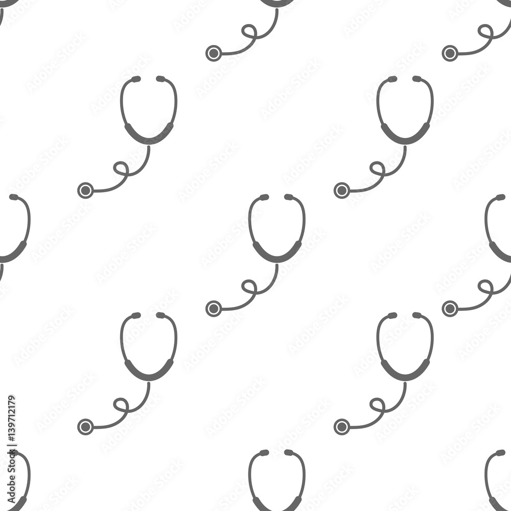 seamless pattern with Stethoscope In Shape
