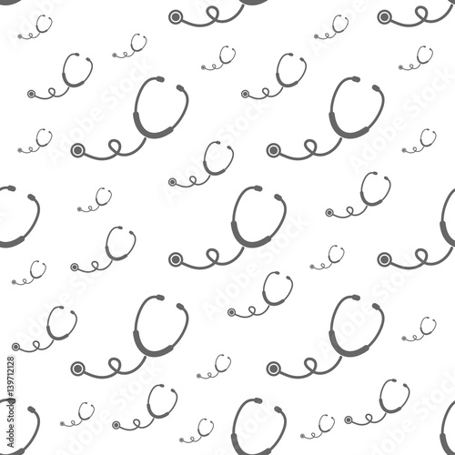 Obraz na płótnie seamless pattern with Stethoscope In Shape w salonie