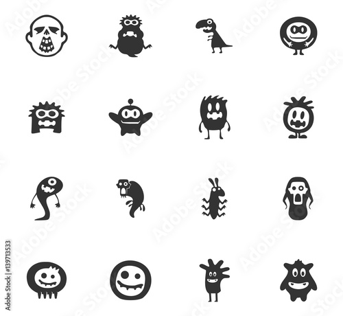 Monster icons set