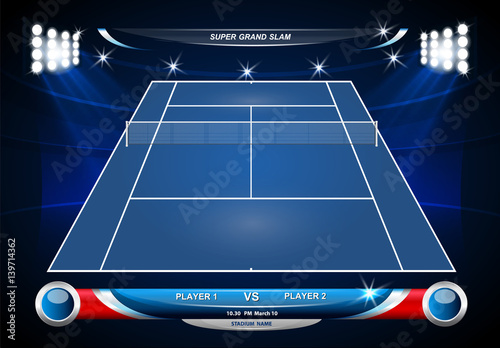 set of infographic elements. tennis game concept. Vector illustration.