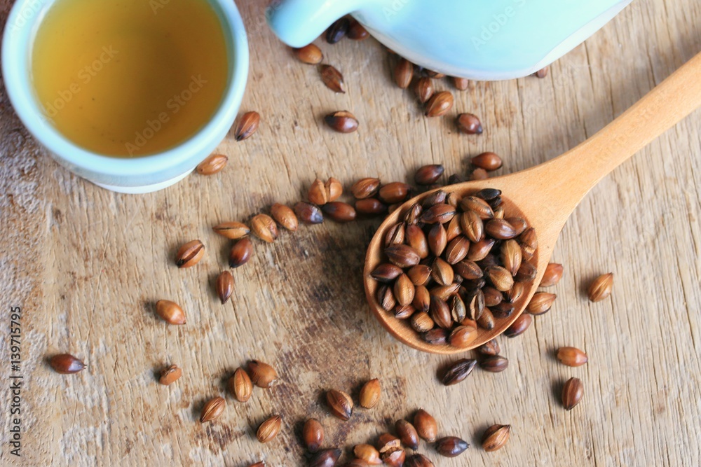 barley tea with seed barley tea with seed