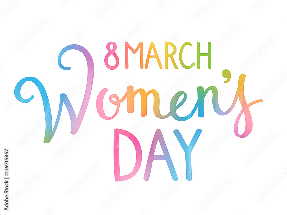 8 March - WOMEN’S DAY Hand Lettering Icon