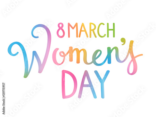 8 March - WOMEN’S DAY Hand Lettering Icon