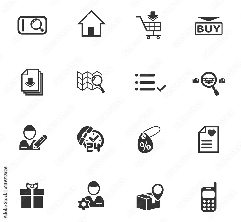 e-commerce interface icon set e-commerce interface icon set
