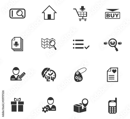 e-commerce interface icon set