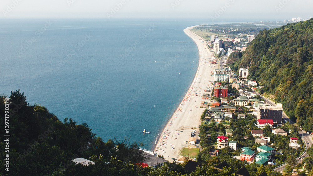 Georgian coast near  Batumi suburbs