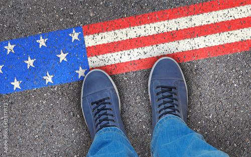 Canvas Print USA & Einwanderung