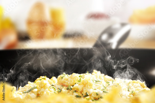 fresh eggs on breakfast 