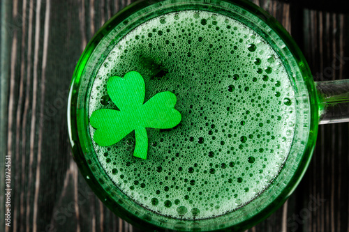 Happy St. Patrick's Day green drink photo