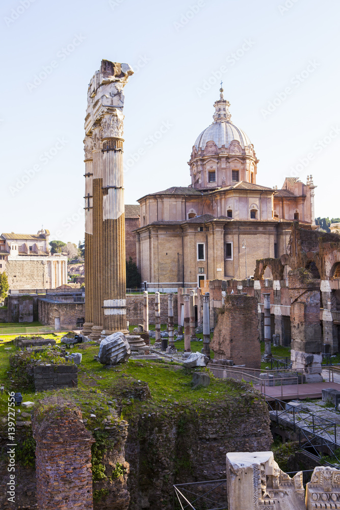 Roman Forum, Rome's historic center, Italy
