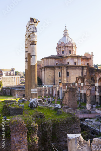 Roman Forum, Rome's historic center, Italy 