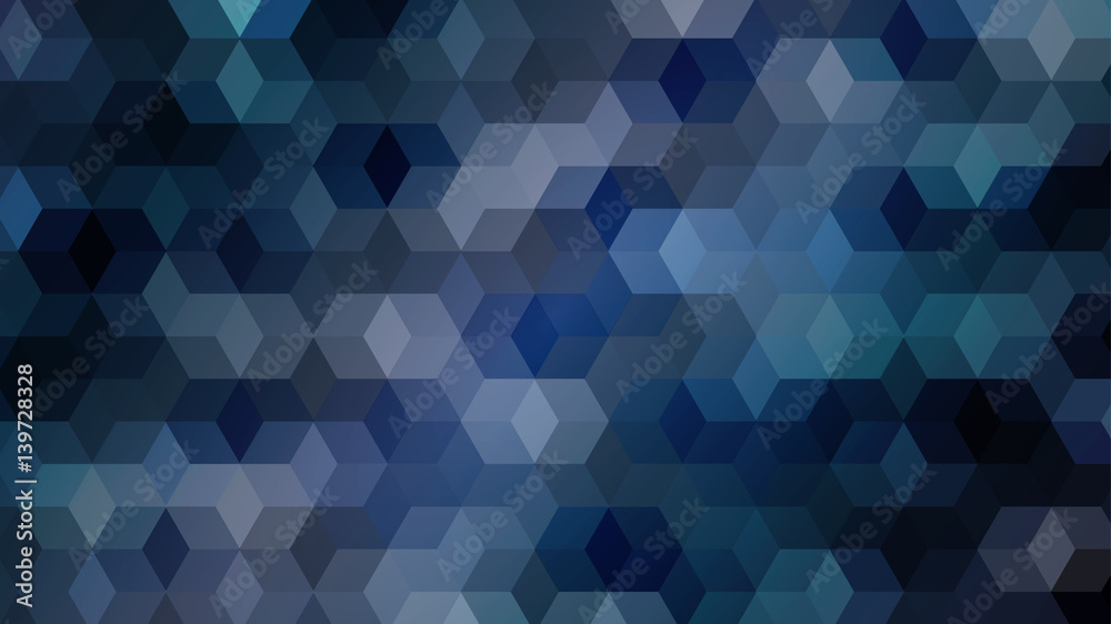 blue hexagons double