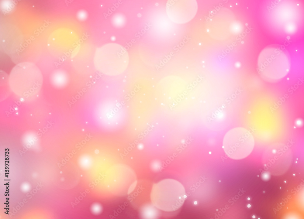 Abstract pink holiday blurred background.