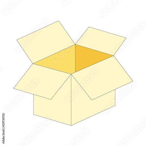 Open cardboard box