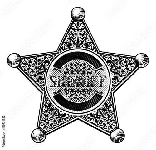 Western Sheriff Star Badge