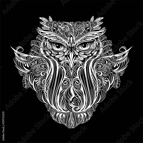 vector Owl tattoo