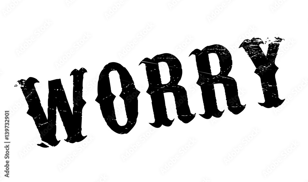 Worry rubber stamp. Grunge design with dust scratches. Effects can be easily removed for a clean, crisp look. Color is easily changed. Worry rubber stamp. Grunge design with dust scratches. Effects can be easily removed for a clean, crisp look. Color is easily changed.