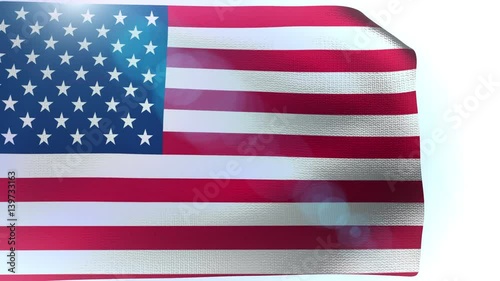 waving US 48 star flag america usa video animation photo