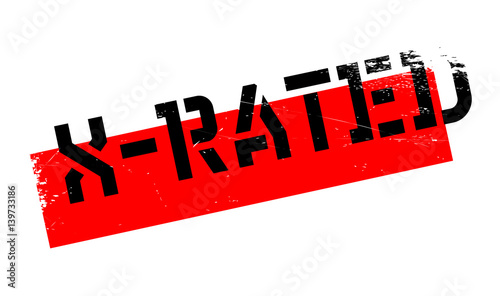 X-Rated rubber stamp. Grunge design with dust scratches. Effects can be easily removed for a clean, crisp look. Color is easily changed.