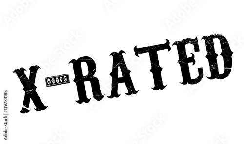 X-Rated rubber stamp. Grunge design with dust scratches. Effects can be easily removed for a clean, crisp look. Color is easily changed.