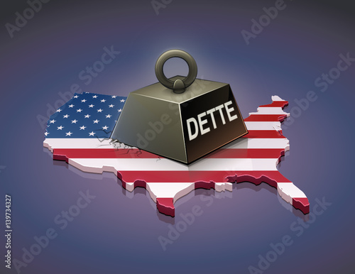 Poids de la dette aux Etats-Unis (fond sombre)