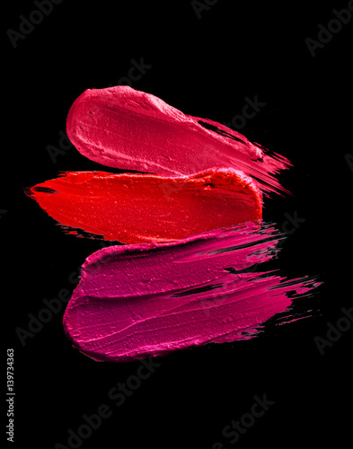 Obraz w ramie Multicolored lipstick smudge