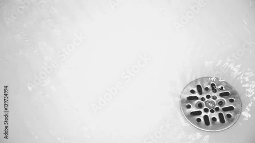 Water drain background with copy space