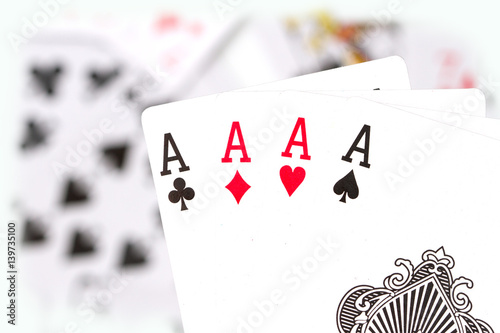 Obraz na płótnie cards, aces and joker 3 w salonie