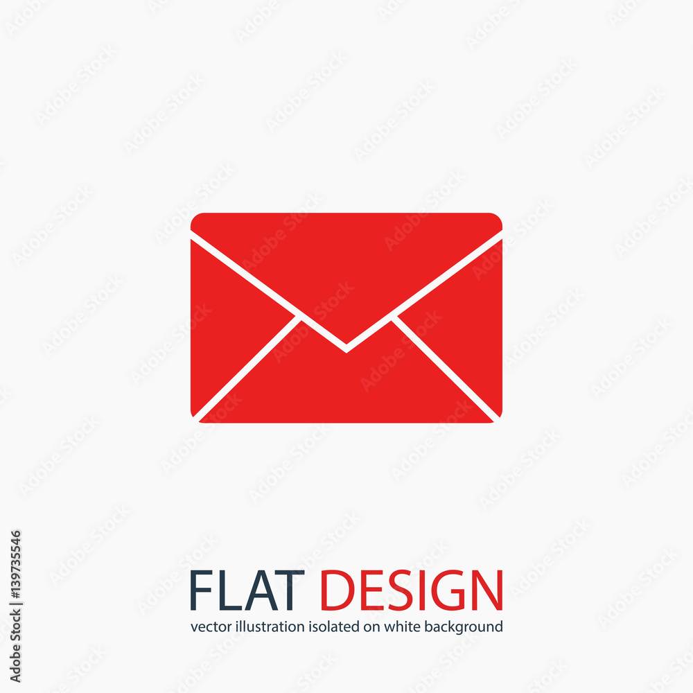 Envelope Mail icon, vector illustration. Flat design style Envelope Mail icon, vector illustration. Flat design style
