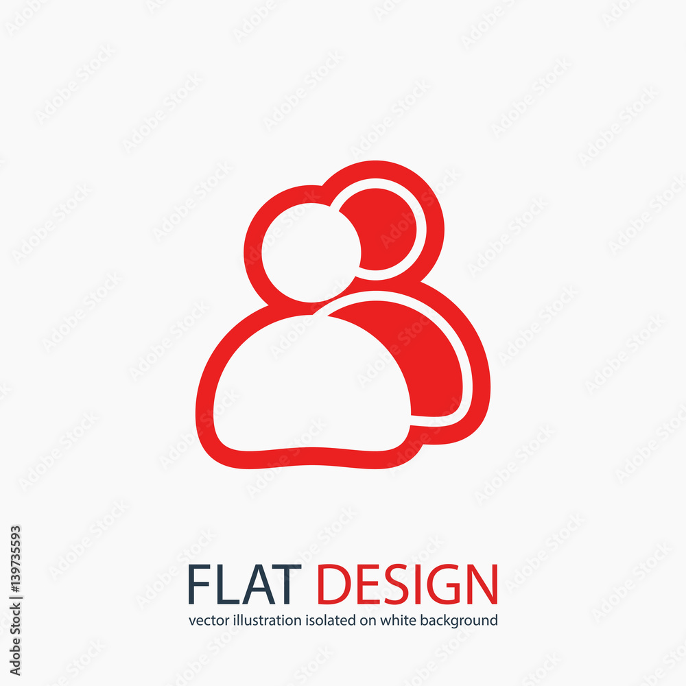 people icon, vector illustration. Flat design style people icon, vector illustration. Flat design style