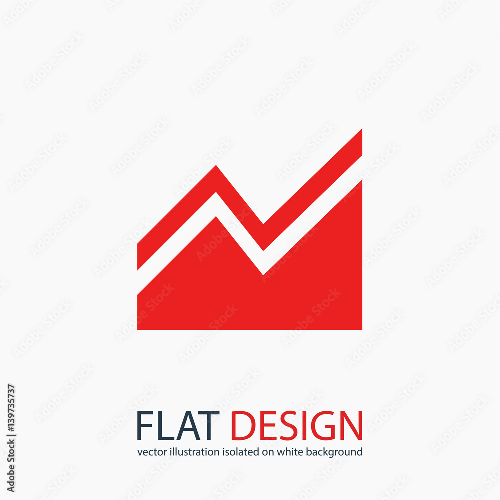 Infographic, chart  icon, vector illustration. Flat design style