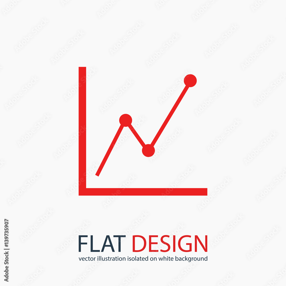 Infographic, chart icon, vector illustration. Flat design style Infographic, chart icon, vector illustration. Flat design style
