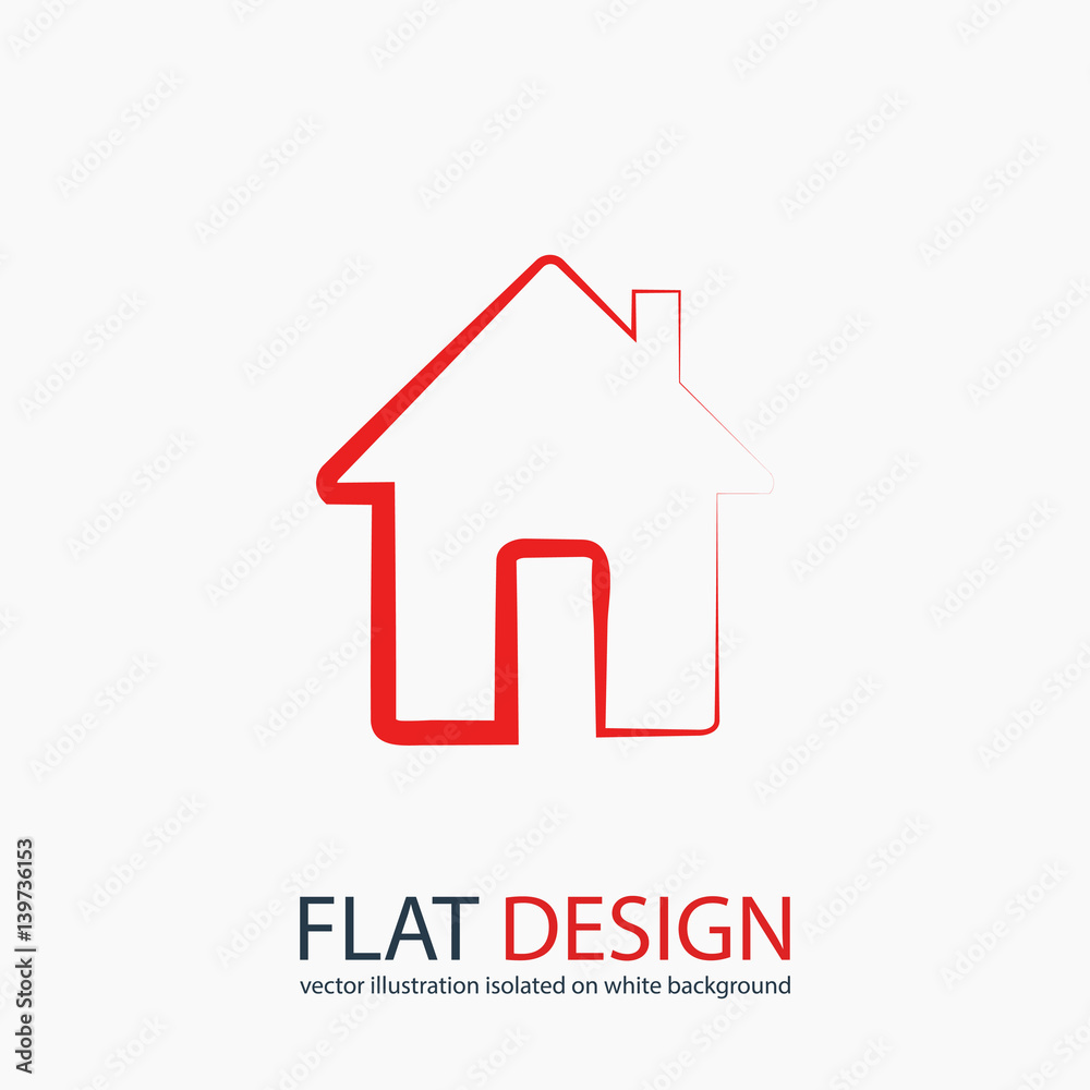 house icon, vector illustration. Flat design style house icon, vector illustration. Flat design style