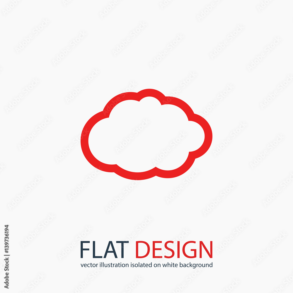 cloud icon, vector illustration. Flat design style cloud icon, vector illustration. Flat design style