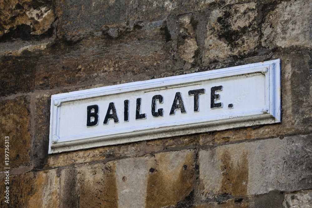 Obraz premium Bailgate Street Sign in Lincoln UK