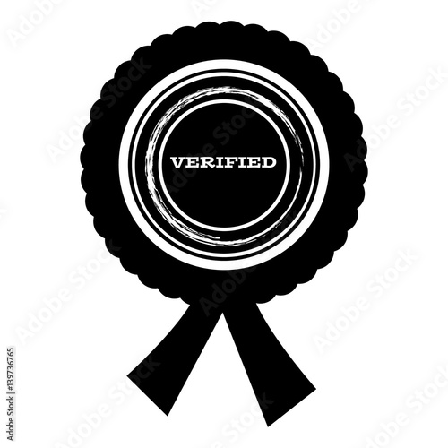 Black cockade on white background