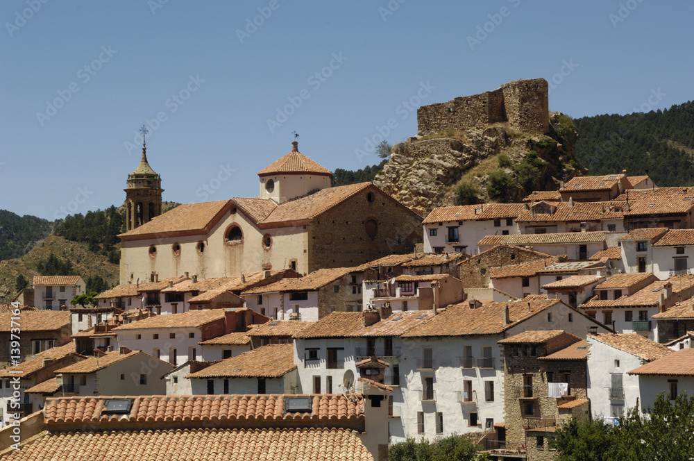 Village of Linares de Mora, Teruel province, Aragon, Spain