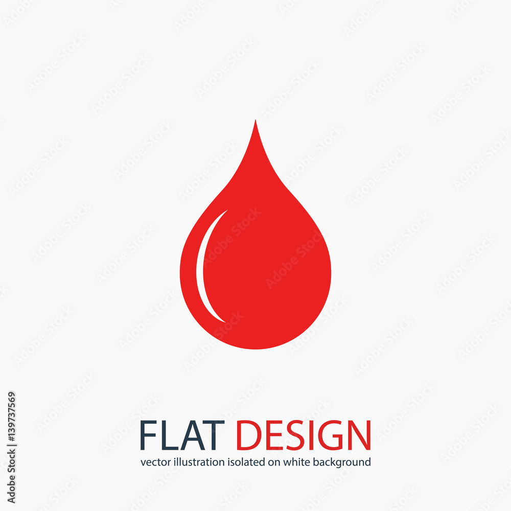 drop icon, vector illustration. Flat design style drop icon, vector illustration. Flat design style
