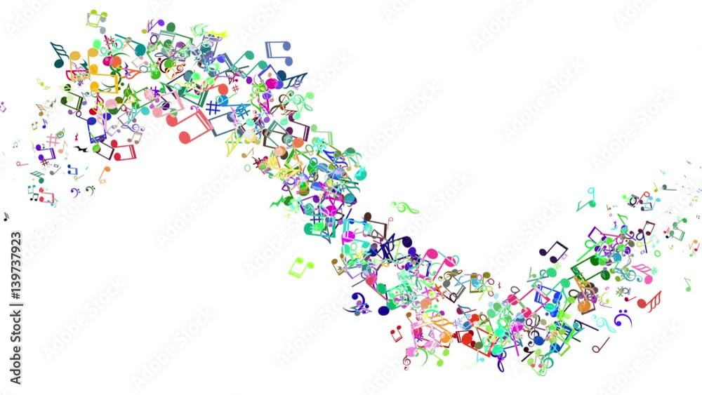 Abstract Background with Colorful Music notes Abstract Background with Colorful Music notes
