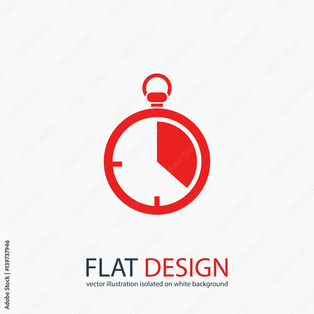 stopwatch icon, vector illustration. Flat design style stopwatch icon, vector illustration. Flat design style