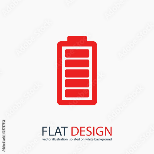 Battery load  icon, vector illustration. Flat design style