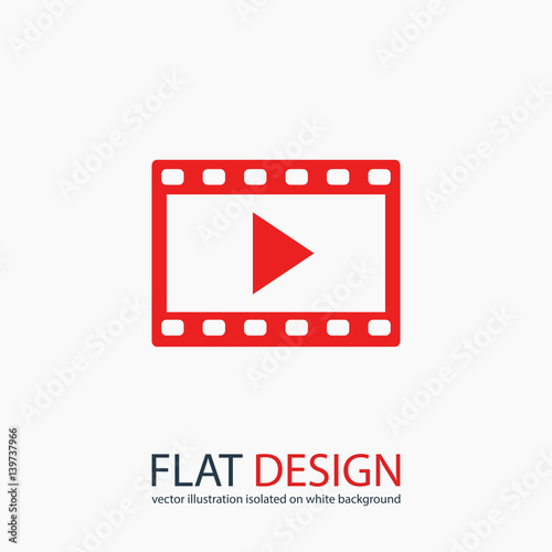 video icon, vector illustration. Flat design style