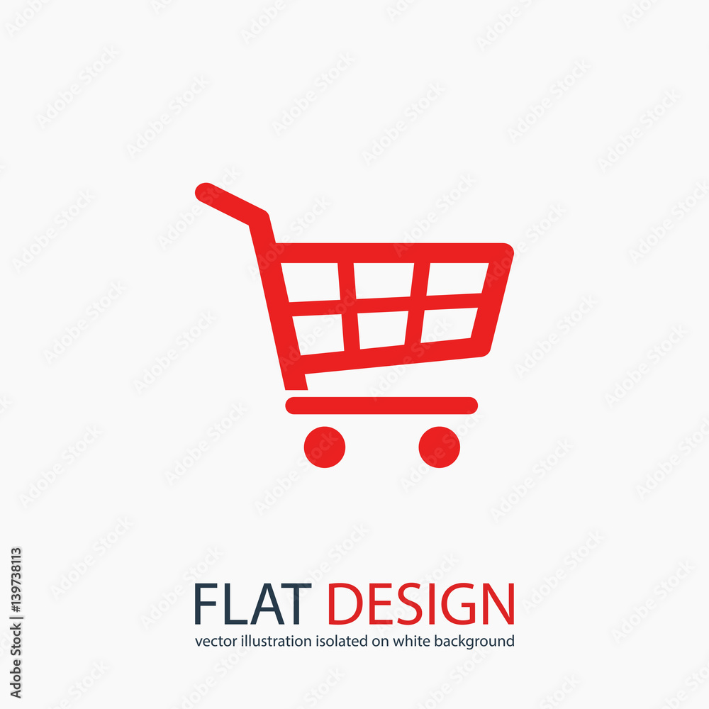 shopping cart icon, vector illustration. Flat design style shopping cart icon, vector illustration. Flat design style