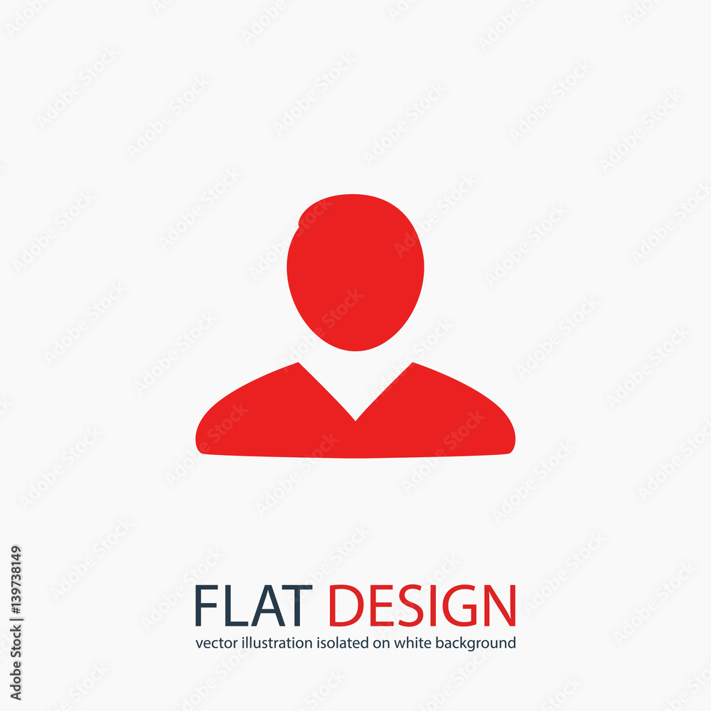 man icon, vector illustration. Flat design style man icon, vector illustration. Flat design style
