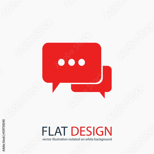 Speech bubbles icon. vector illustration with soft shadow on a gray background