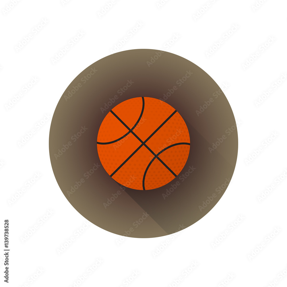 vector flat color basketball ball.