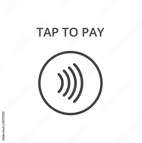 Contactless payment icon. Tap to pay concept - vector sign.