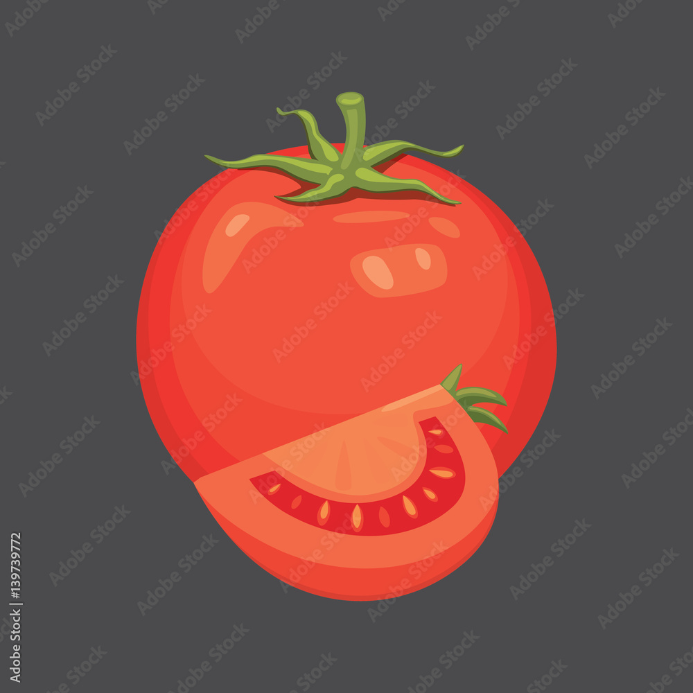 Fresh organic red tomato healthy ripe plant Fresh organic red tomato healthy ripe plant